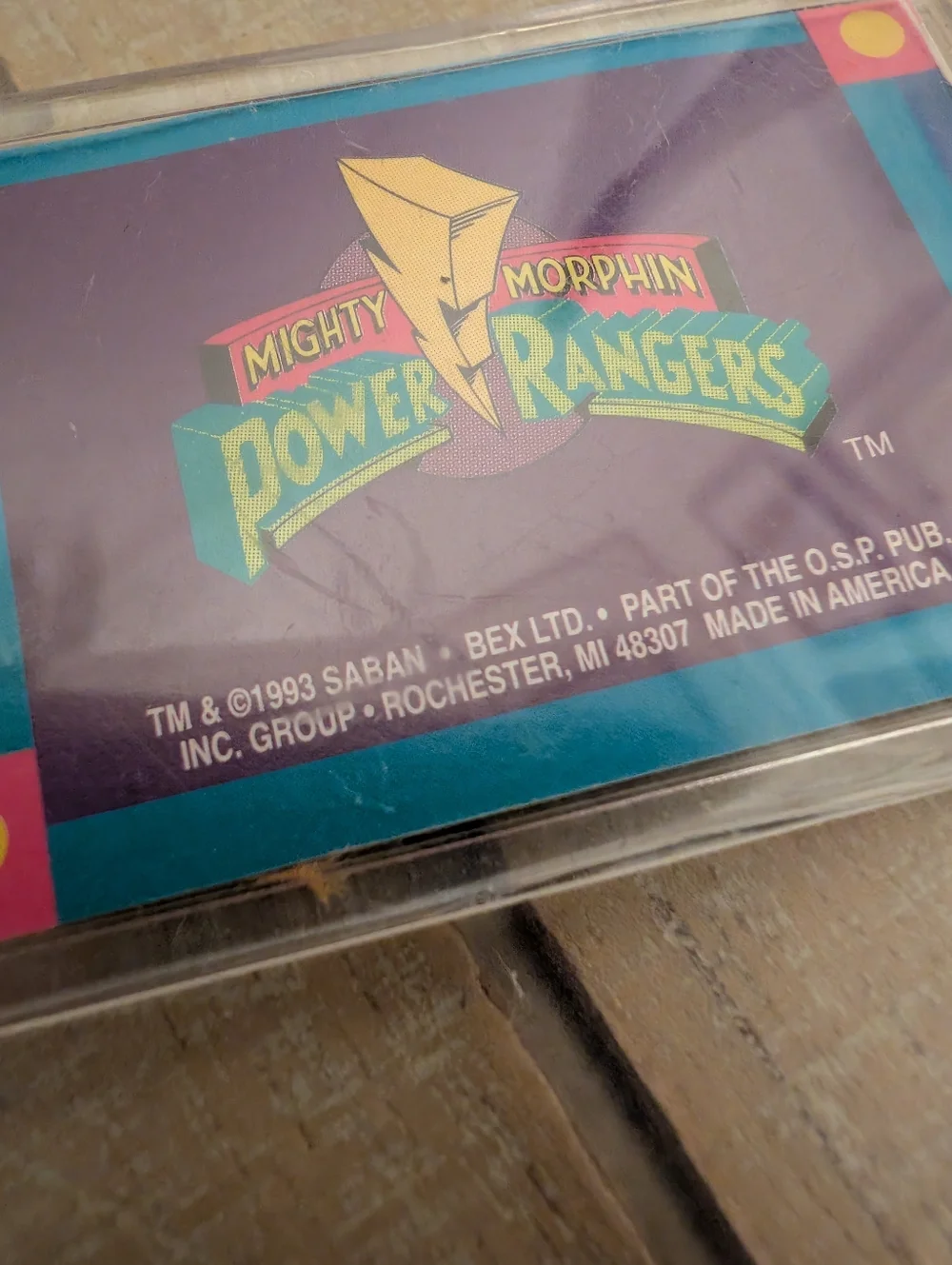 Vintage 1993 Mighty Morphin Power Rangers Logo Keychain